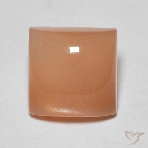 2.03ct 天然 桃橙色 月长石, 正方形, 半透明