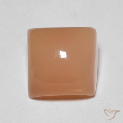 1.79ct 天然 桃橙色 月长石, 正方形, 半透明