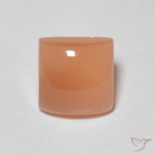 1.87ct 天然 桃橙色 月长石, 正方形, 半透明
