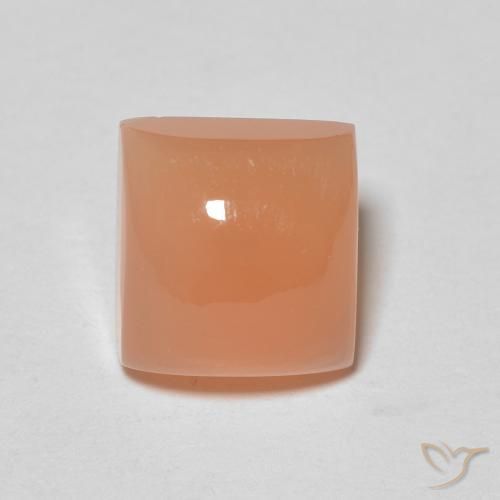 2.22ct 天然 桃橙色 月长石, 正方形, 半透明
