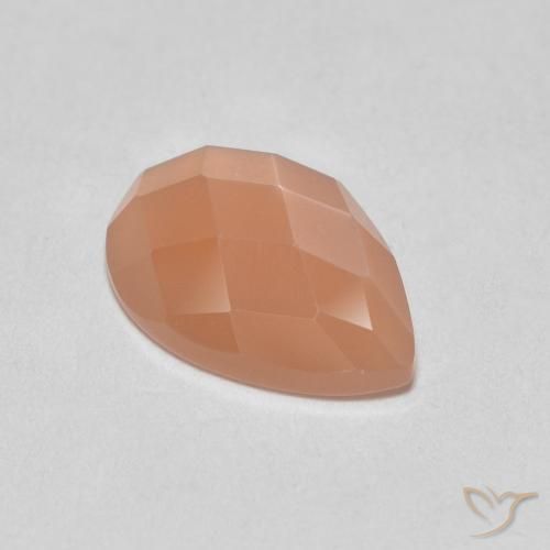 0.97克拉天然月长石，梨形，半透明