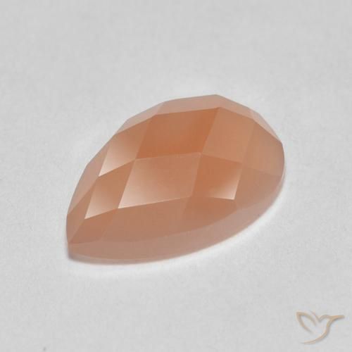 1.06ct 天然 中橙 月长石, 梨形, 半透明