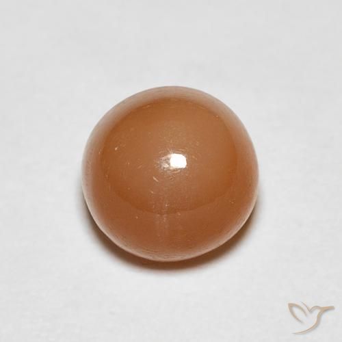 1.06ct 天然 桃橙色 月长石, 圆形的, 半透明