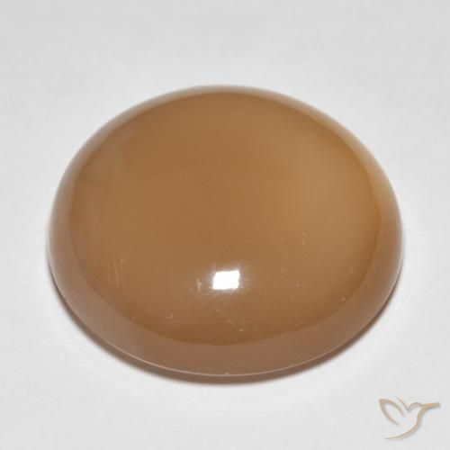 18.95克拉天然月长石，圆形的，半透明