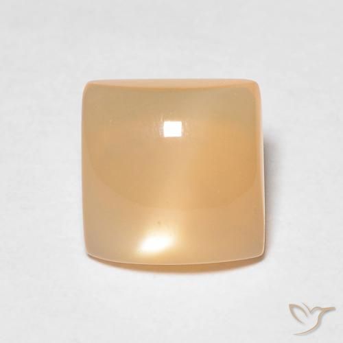 1.03ct 天然 哈密瓜橙 月长石, 正方形, 半透明