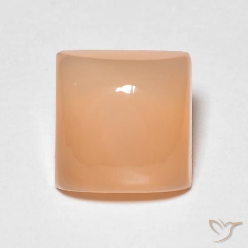 1.86ct 天然 桃橙色 月长石, 正方形, 半透明