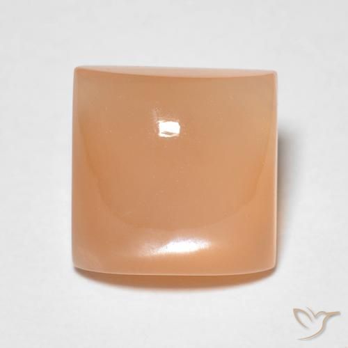 2.07ct 天然 桃橙色 月长石, 正方形, 半透明