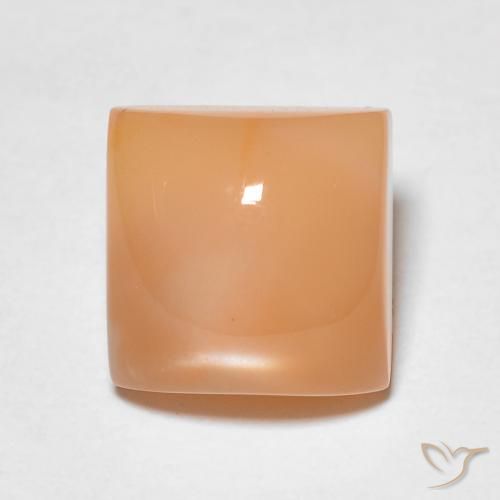 2.28ct 天然 桃橙色 月长石, 正方形, 半透明