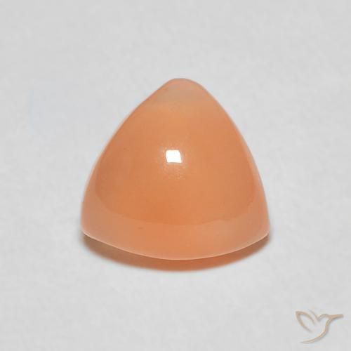 1.40ct 天然 浅橙色 月长石, 胖三角形, 半透明