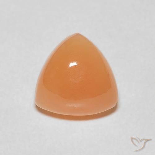 1.83ct 天然 暖杏橙 月长石, 胖三角形, 半透明