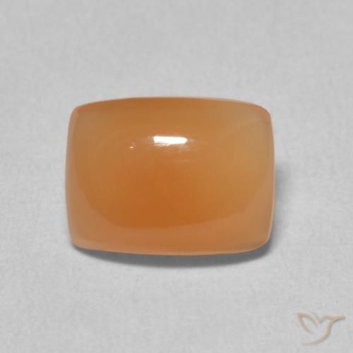 2.19ct 天然 暖杏橙 月长石, 软垫, 半透明