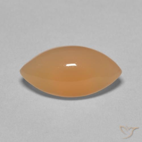 2.66ct 天然 Medium Light-Orange 月长石, 榄尖形, 半透明