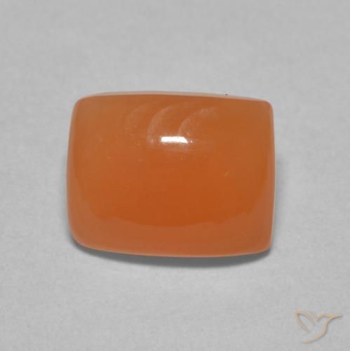 2.07ct 天然 红橙色 月长石, 软垫, 半透明