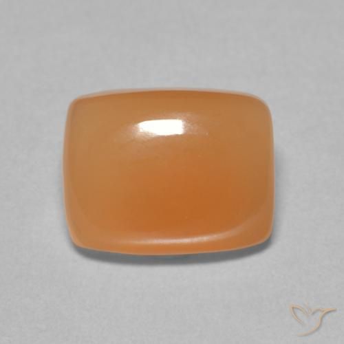 2.02ct 天然 红橙色 月长石, 软垫, 半透明