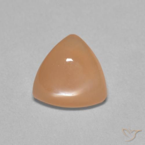 1.50ct 天然 桃橙色 月长石, 胖三角形, 半透明