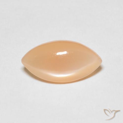 2.45ct 天然 Medium Light-Orange 月长石, 榄尖形, 半透明