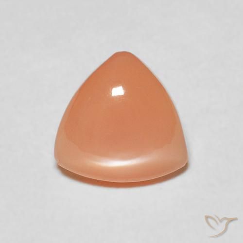 1.36ct 天然 浅橙色 月长石, 胖三角形, 半透明