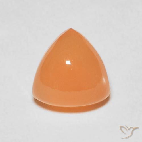 2.02ct 天然 浅橙色 月长石, 胖三角形, 半透明