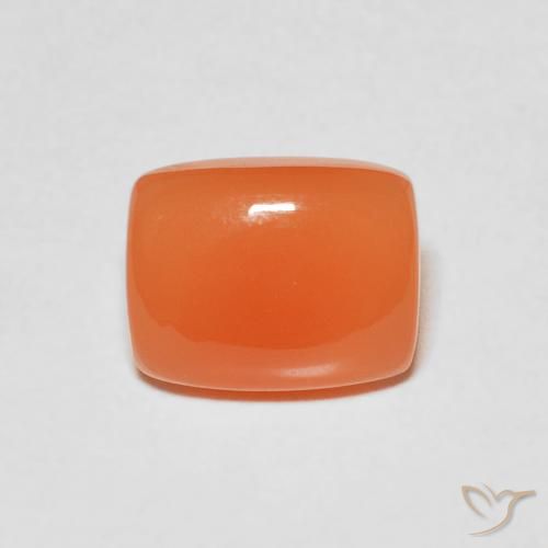 2.09ct 天然 暖杏橙 月长石, 软垫, 半透明