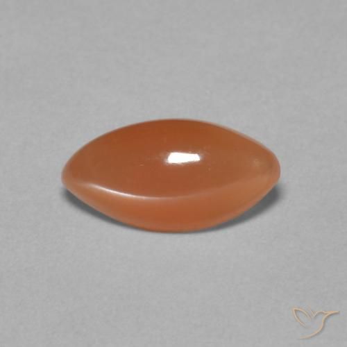 0.85ct 天然 深橙色 月长石, 榄尖形, 半透明
