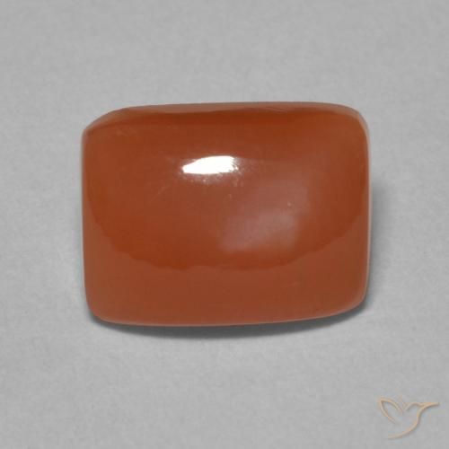 2.33ct 天然 红橙色 月长石, 软垫, 半透明