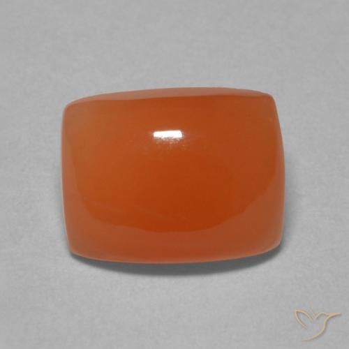 2.39ct 天然 红橙色 月长石, 软垫, 半透明