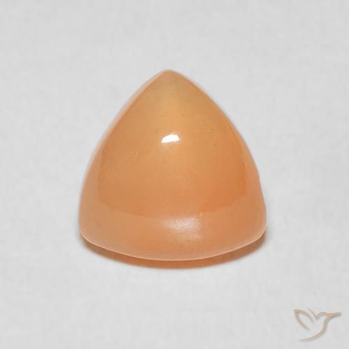 1.67ct 天然 中橙 月长石, 胖三角形, 半透明