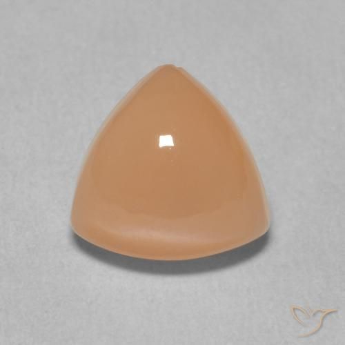 1.97ct 天然 桃橙色 月长石, 胖三角形, 半透明