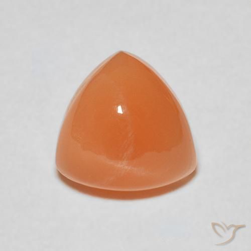 1.93ct 天然 暖杏橙 月长石, 胖三角形, 半透明