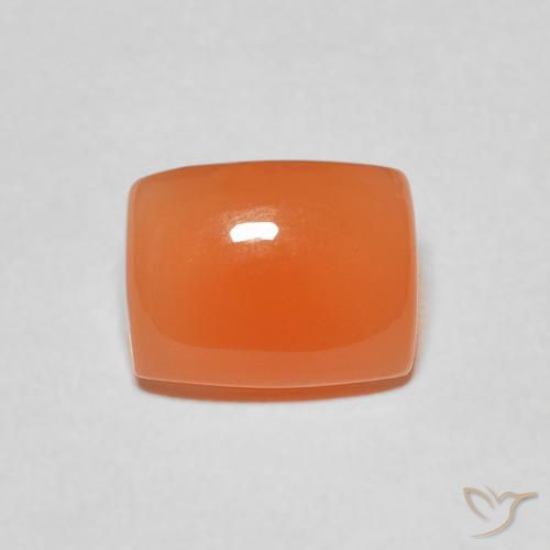 2.07ct 天然 红橙色 月长石, 软垫, 半透明
