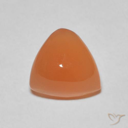 1.93ct 天然 红橙色 月长石, 胖三角形, 半透明