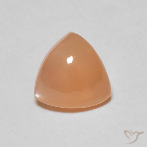 1.70ct 天然 哈密瓜橙 月长石, 胖三角形, 半透明