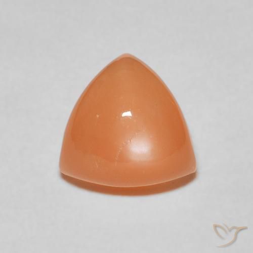 1.89ct 天然 浅红橙色 月长石, 胖三角形, 半透明