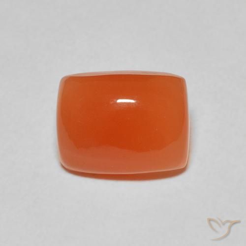 2.35ct 天然 深红橙色 月长石, 软垫, 半透明