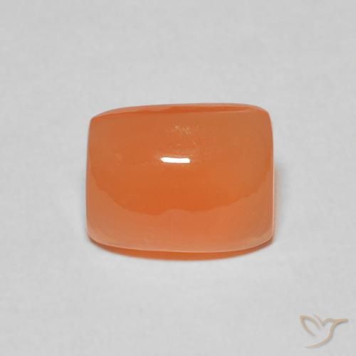 2.19ct 天然 红橙色 月长石, 软垫, 半透明