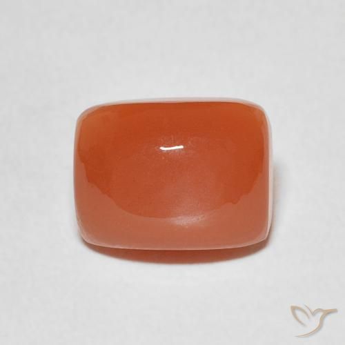 2.61ct 天然 红橙色 月长石, 软垫, 半透明