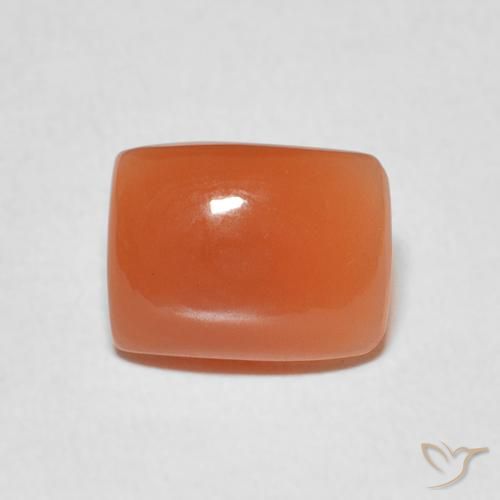 2.05ct 天然 浓橙色 月长石, 软垫, 半透明