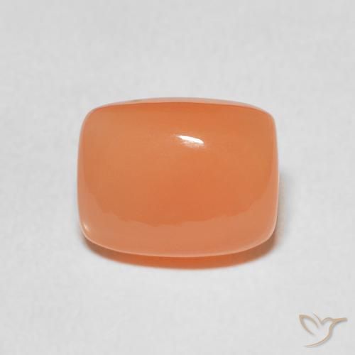 2.12ct 天然 浅红橙色 月长石, 软垫, 半透明