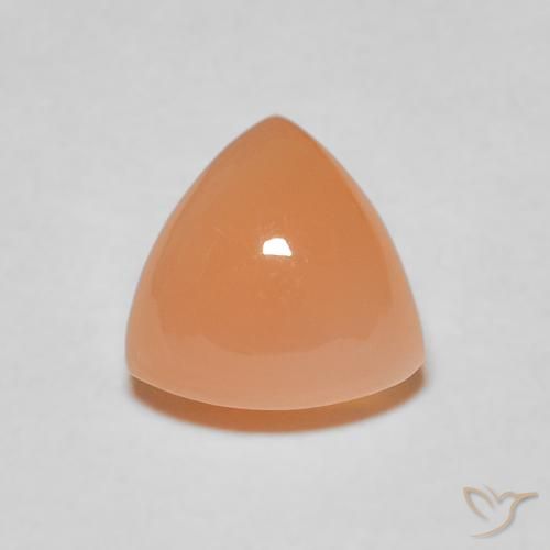 2.21ct 天然 Medium Light-Orange 月长石, 胖三角形, 半透明