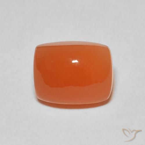 2.78ct 天然 浓橙色 月长石, 软垫, 半透明