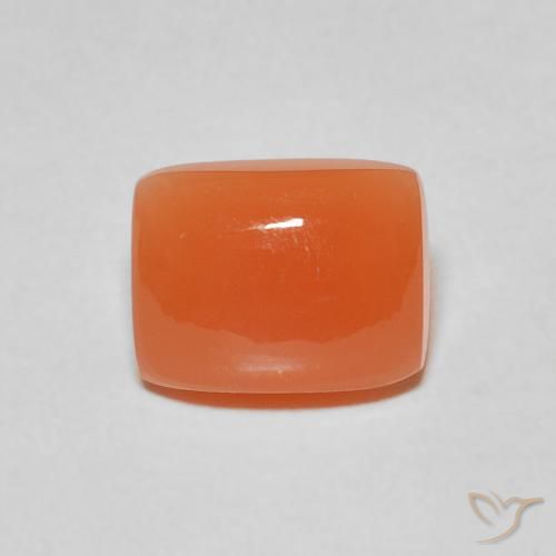 2.18ct 天然 红橙色 月长石, 软垫, 半透明