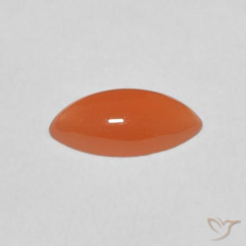 0.89克拉天然月长石，榄尖形，半透明