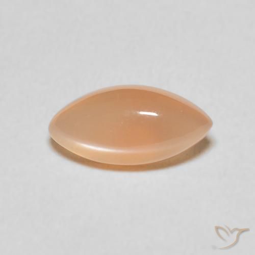 1.16ct 天然 桃橙色 月长石, 榄尖形, 半透明