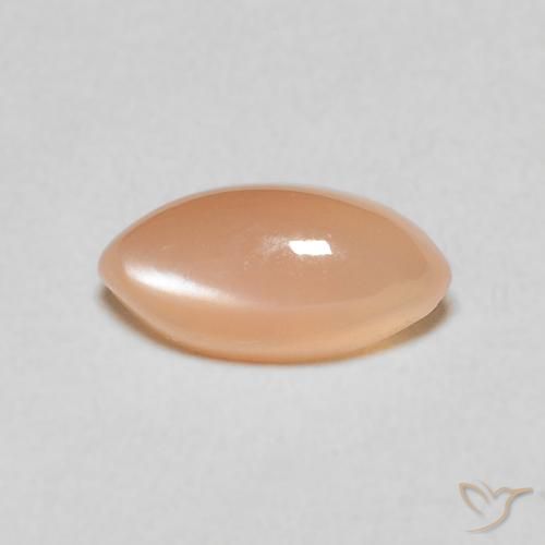 1.35ct 天然 Medium Light-Orange 月长石, 榄尖形, 半透明