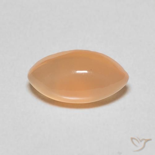 1.35ct 天然 桃橙色 月长石, 榄尖形, 半透明