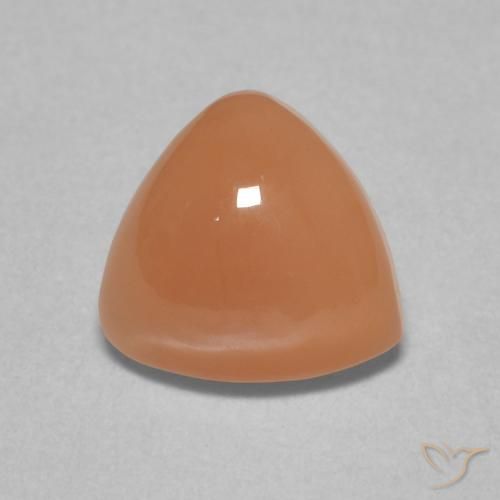 1.54ct 天然 浅橙色 月长石, 胖三角形, 半透明