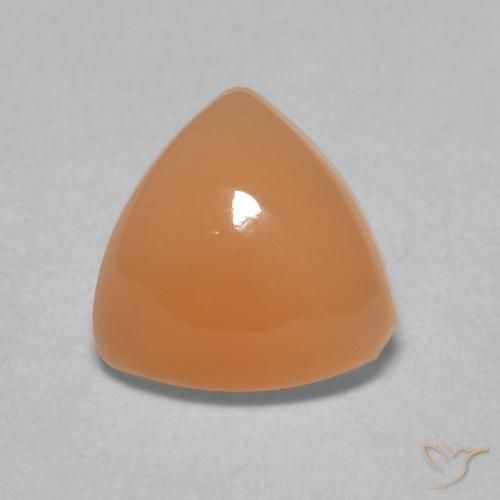 1.67ct 天然 浅红橙色 月长石, 胖三角形, 半透明