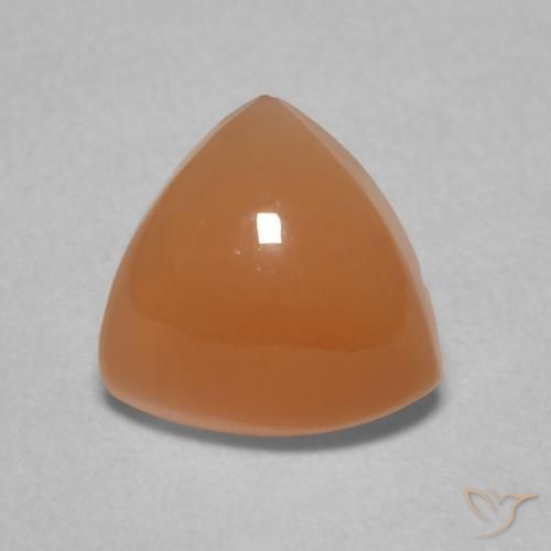 1.63ct 天然 深橙色 月长石, 胖三角形, 半透明