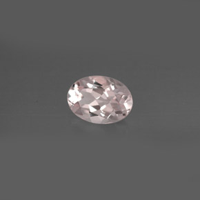0.76克拉天然粉色摩根石，椭圆形切割，7×5毫米，VVS