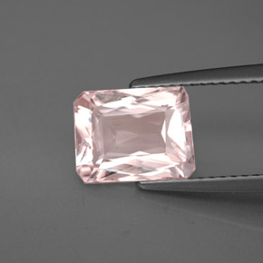 2.18克拉天然粉色摩根石，祖母绿式切割，9.3×7.2毫米，VVS-VS